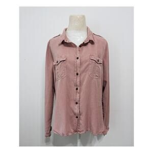 Universal‎ Thread Goods Co. women’s button-up shirt Sz L Boho minimalcore casual